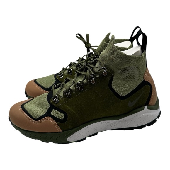 Nike Air Zoom Talaria Mid Flyknit Premium Shoes Mens 10.5 Palm/Legion Green FK - Picture 6 of 14